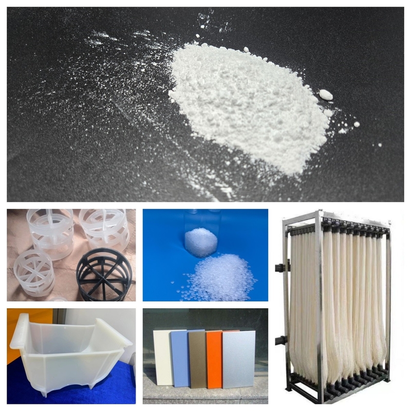 7.0-8.0 Dielektrik Sabit Beyaz PVDF Pellets UV Direnci Enjeksiyon Kalıplı Parçalar İçin