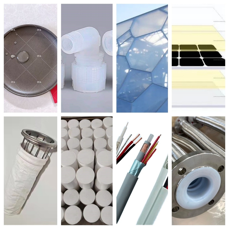 Özel Renkli Fluoroplastik Ham Madde Granüller UV Dirençli FDA Uyumlu